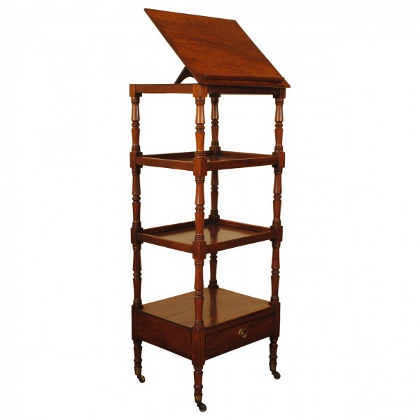 Walnut 4-Tiered Etagere