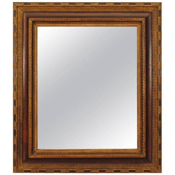 Carved Walnut and Gilt Decorated Frame/Mirror