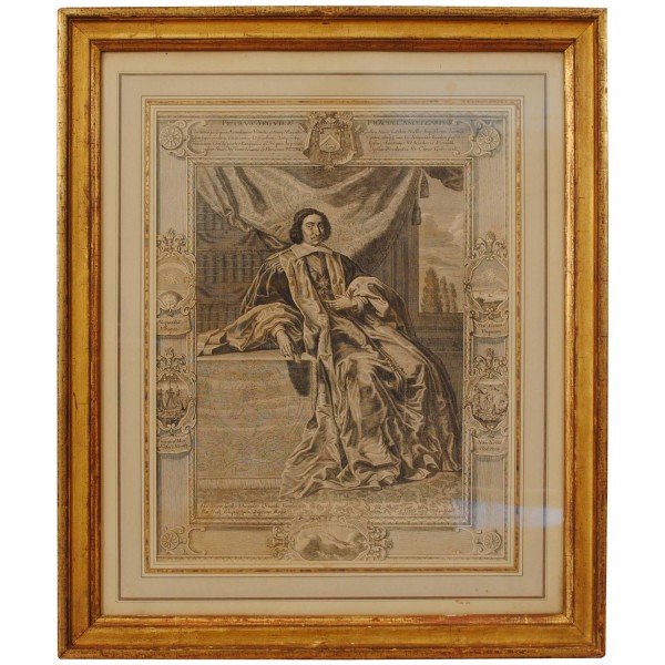 Engraving in a Giltwood Frame