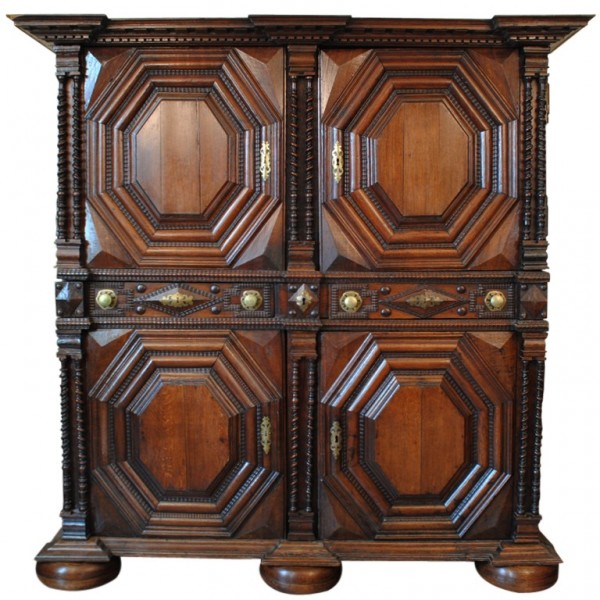 Carved Oak Armoire