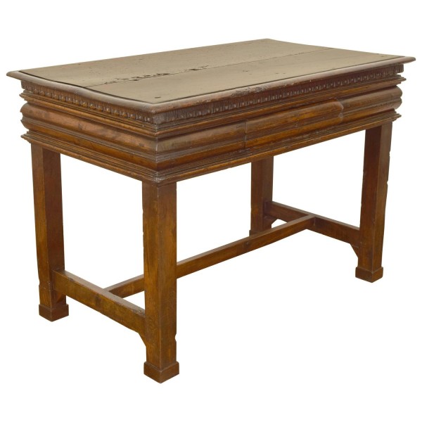 Walnut 1-Drawer Table