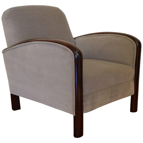 Mahogany and Upholstered Bergere