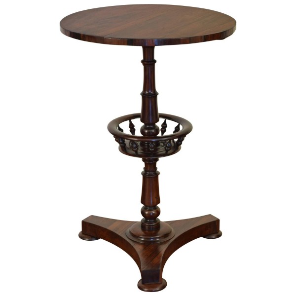 Rosewood Side Table with Birdcage Gallery