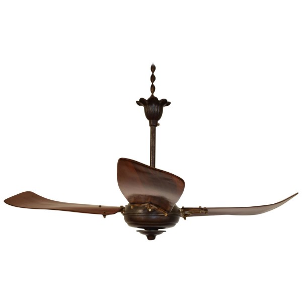 Iron and Wooden Three-Blade Ceiling Fan