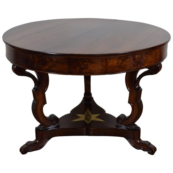 Walnut 3-Drawer Center Table