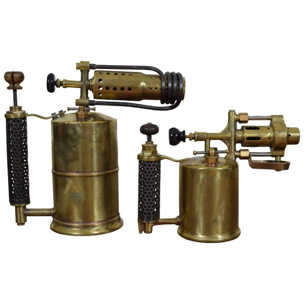 2 Brass and Steel Oil Fueled Blowtorches
