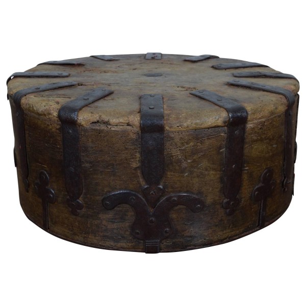 Wooden and Wrought Iron Grain Measure