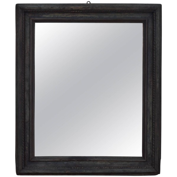 Carved and Blue Painted Wall Mirror