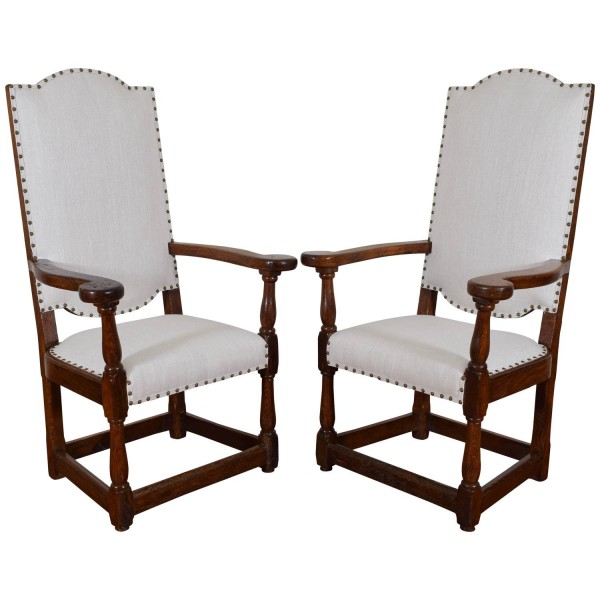 Pair of Elmwood Caquetoire Fauteuils