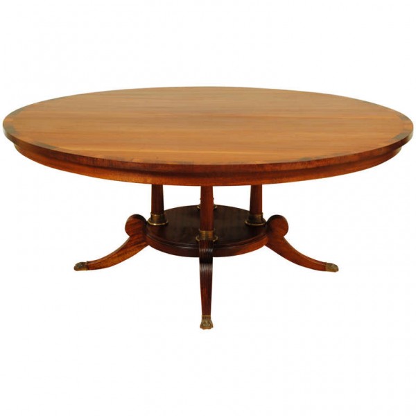Very Large Round Mahogany Dining Table