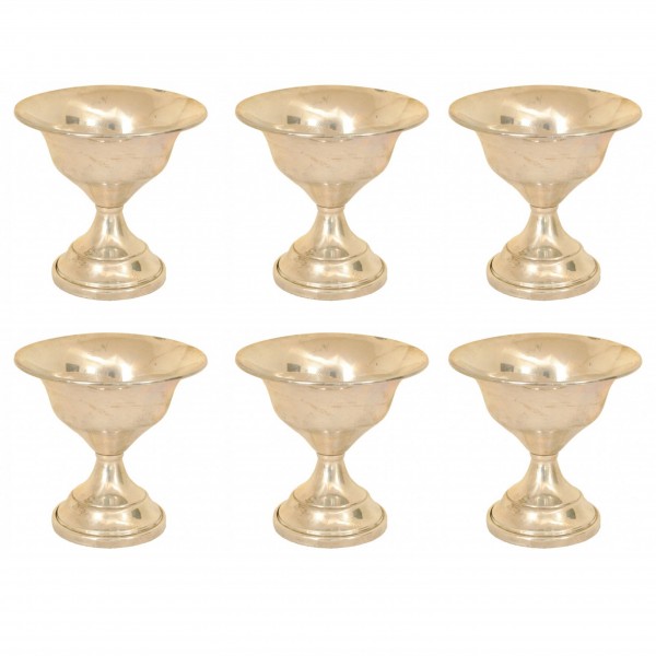 Set of 6 Silver Sherbert Cups