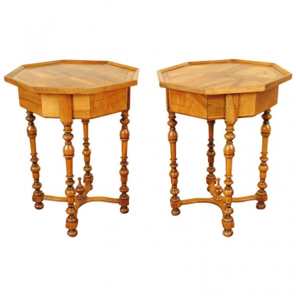 Pair of Octagonal Side Tables