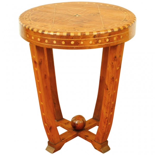 Side Table with Inlaid Details