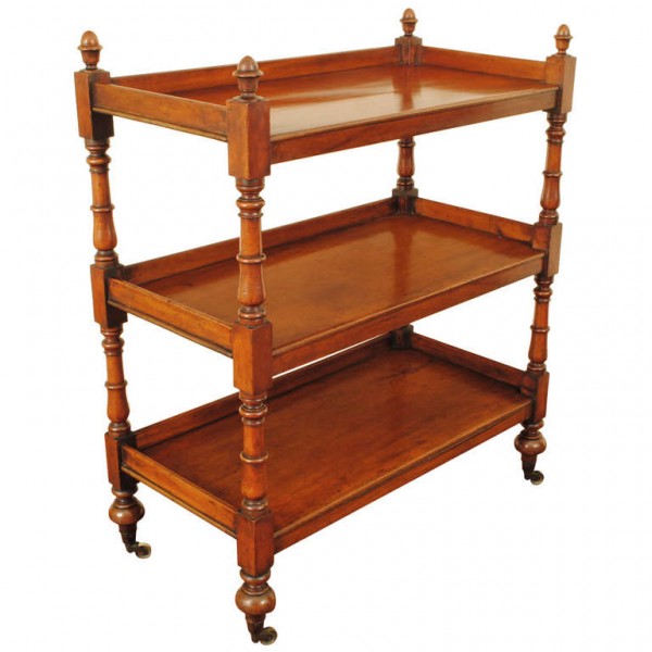 3-Level Walnut Etagere