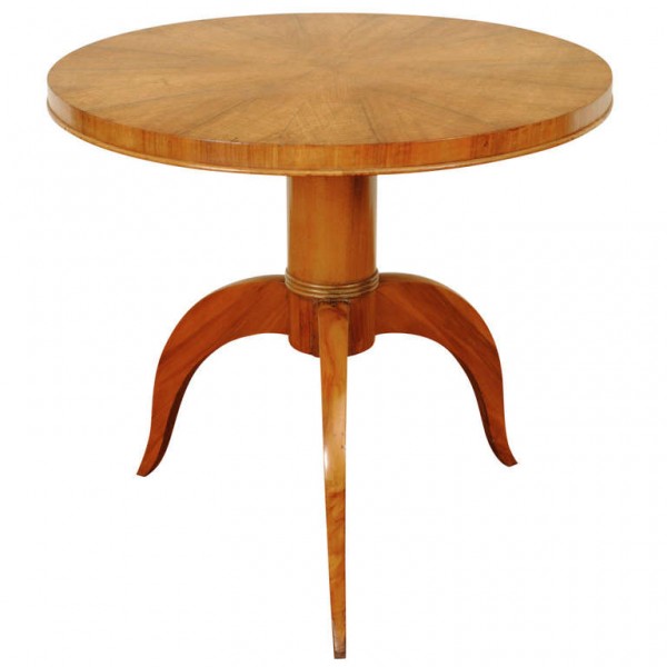 Walnut and Walnut Veneered Gueridon