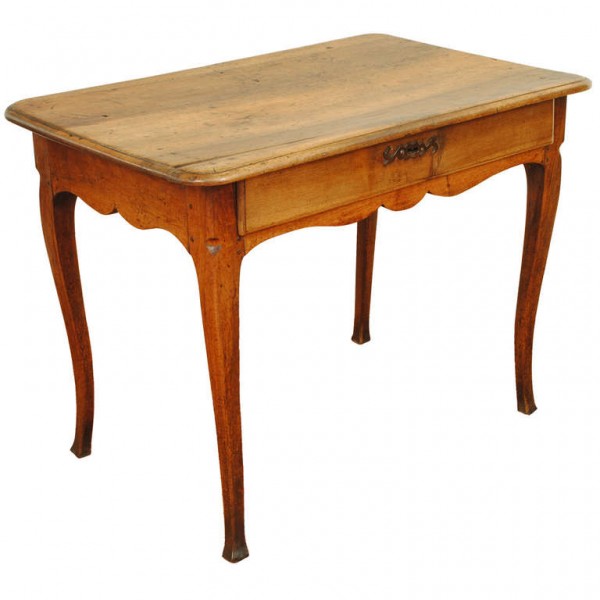 Walnut 1-Drawer Table