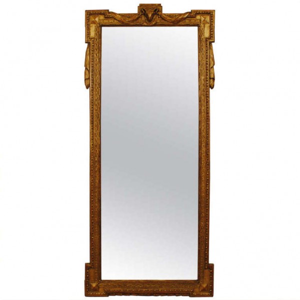 Beautifully Carved Tall Giltwood Mirror