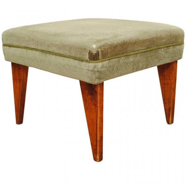 Walnut and Upholstered Bench