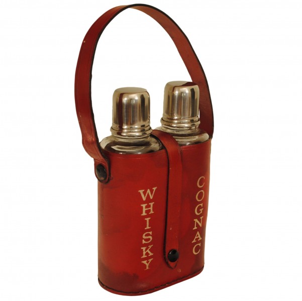 Double Flask in Leather Case