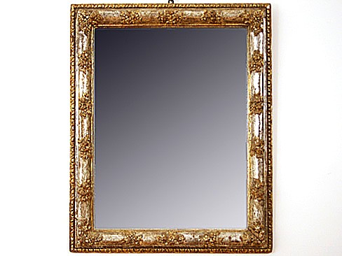 Carved Silver Gilt and Mecca Mirror
