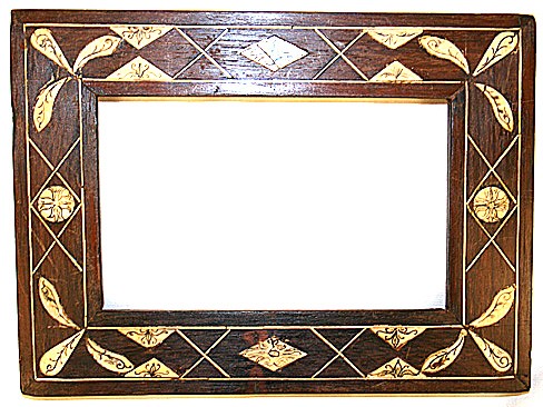 Walnut and Ivory Inlaid Frame