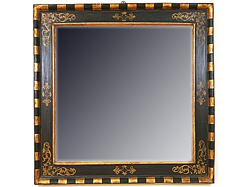 Painted and Stencil Gilt Mirror