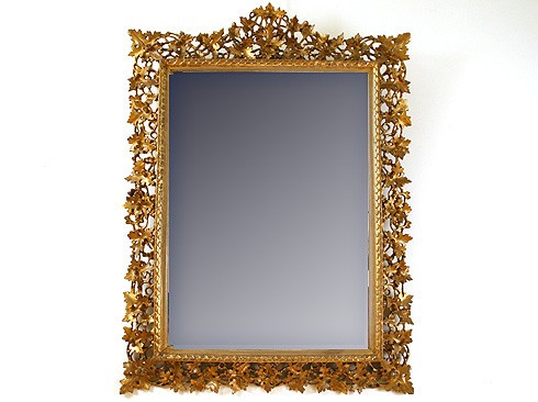 Carved "Leaf" Mirror