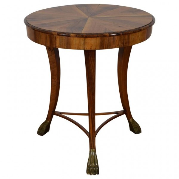 Walnut and Gilt Painted Side Table