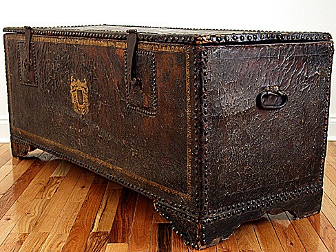 Leather Covered Cassone