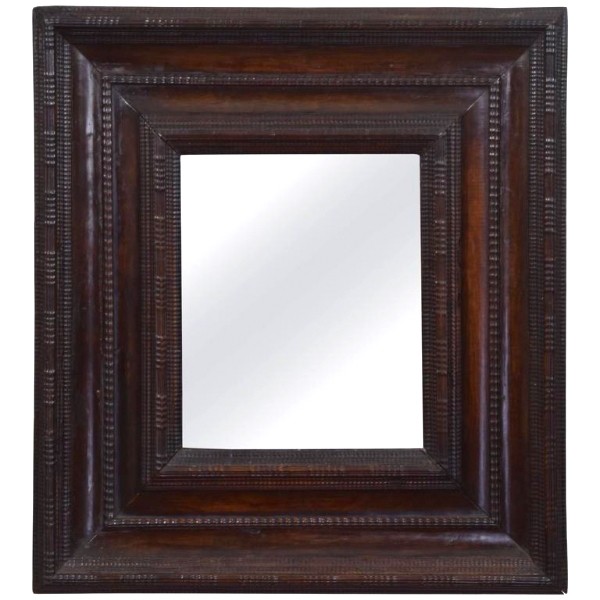 Carved Walnut Mirror
