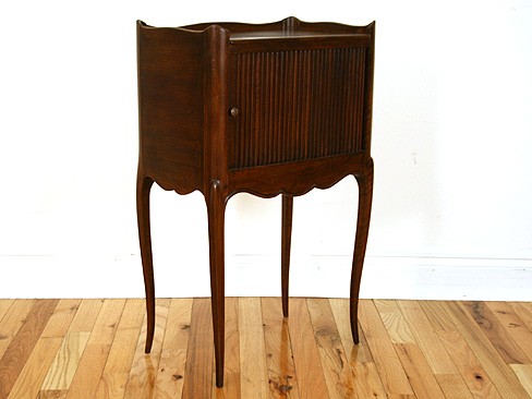 Walnut Tamboor Front Commode