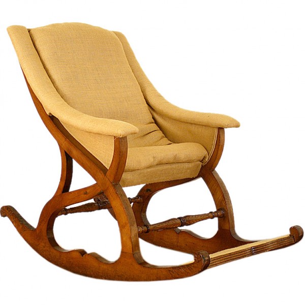 Fruitwood "Sleigh" Rocking Chair