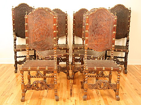 Set of 8 Walnut Dining Chairs
