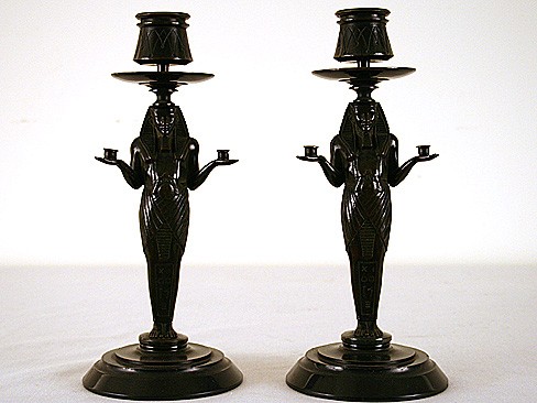 Pair of Bronze Candlesticks