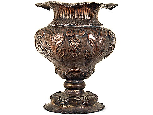 Silver Over Copper Urn