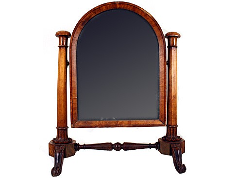Walnut Small "Cheval" Mirror