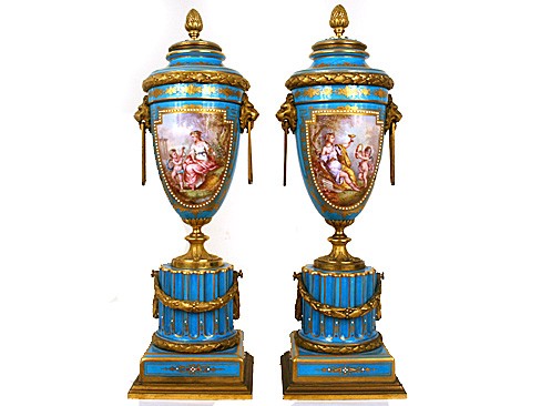 Pair of Sevres Urns