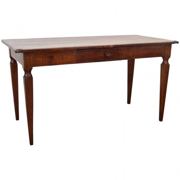 Walnut and Chestnut 1-Drawer Writing Table