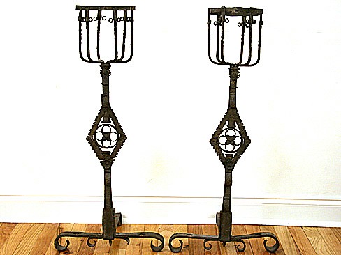 Wrought Iron Andirons