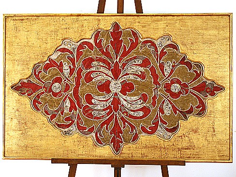 Silk Panel in Gilt Frame