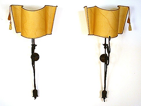 Pair of Wrought Iron Sconces