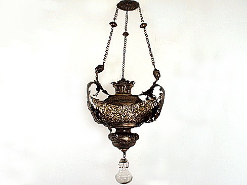 Bronze over Copper Hanging Lantern