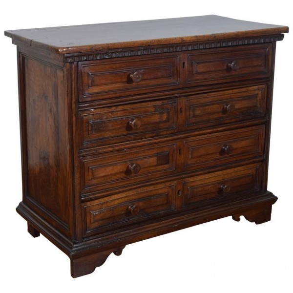 Walnut 4-Drawer Commode