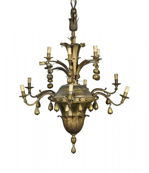 Gilt Brass Chandelier