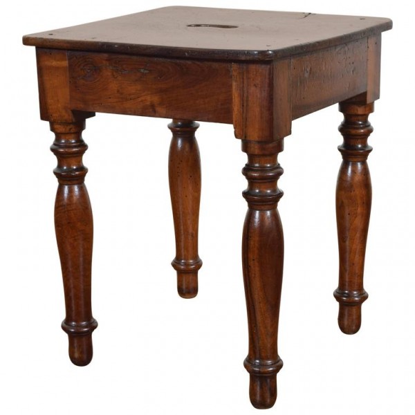 Walnut Handled Stool or Table