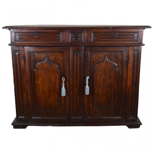 Carved Walnut Credenza