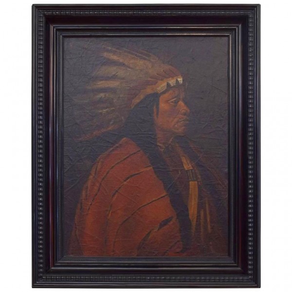 Oil on Canvas, American Indian Chief