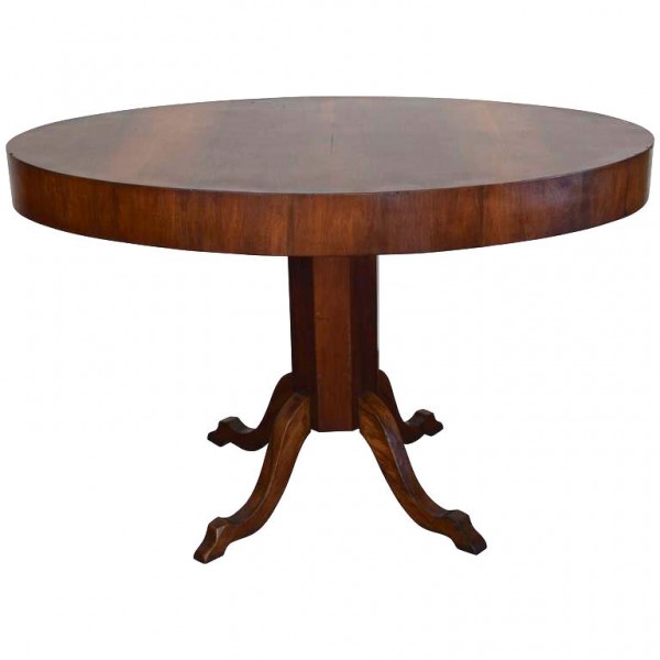 Walnut and Olivewood Center or Dining Table