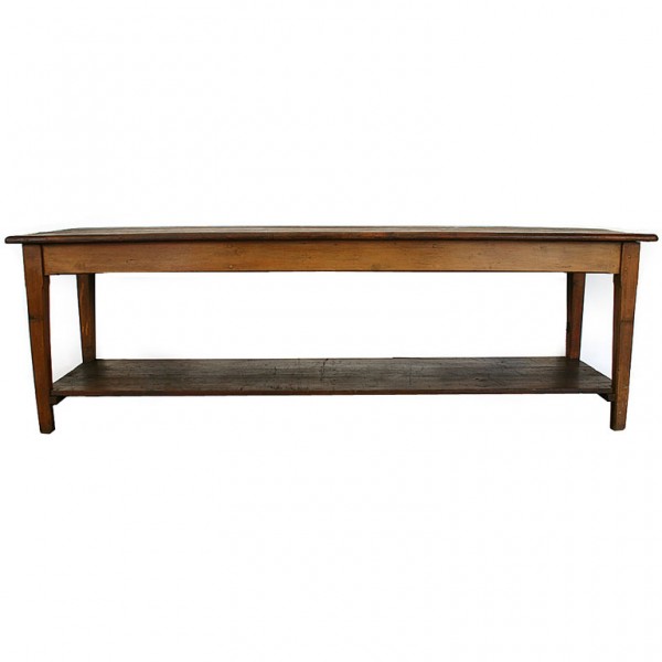 Provincial Pine and Painted 2-Tier Table