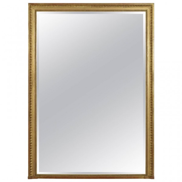 Giltwood and Gilt Gesso Mirror with Original Beveled Mirrorplate